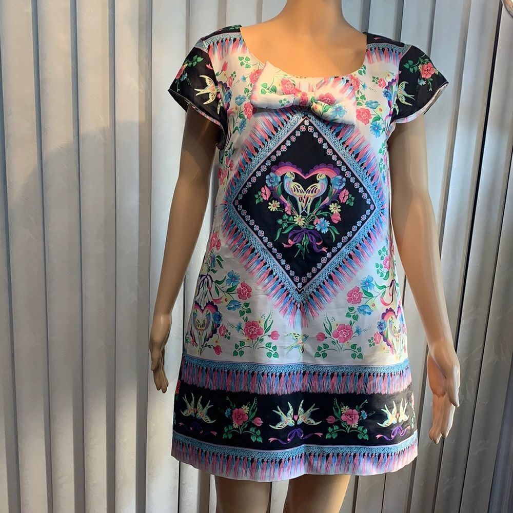 Millai Manoush 100% Silk Vintage Designer Ethnic Dress France Size 40 Women’s